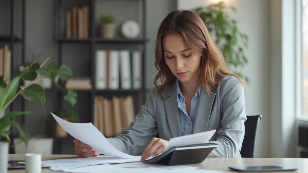 Анализ квитанций и расходов с калькулятором и ручкой