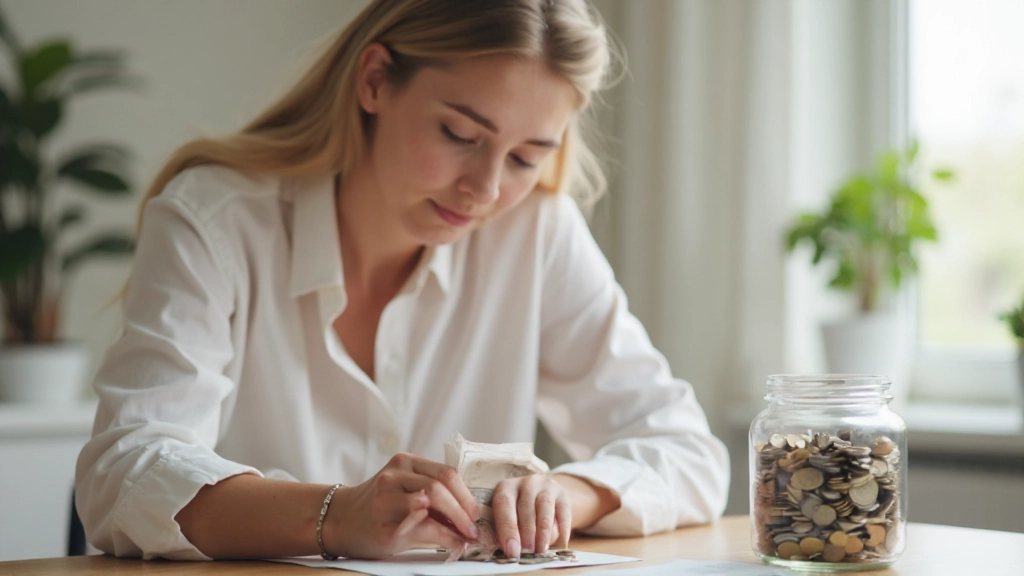 Руки человека подсчитывающего монеты и купюры при планировании расходов